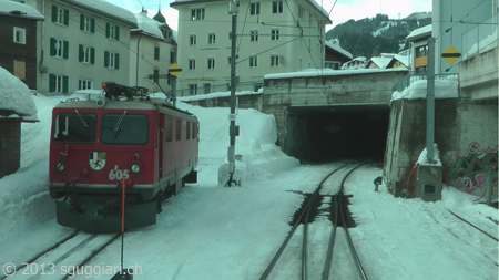 Vista dalla cabina - RhB Ge 4/4 I