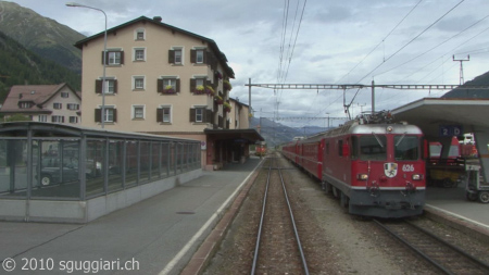 Vista dalla cabina - RhB Ge 4/4 II