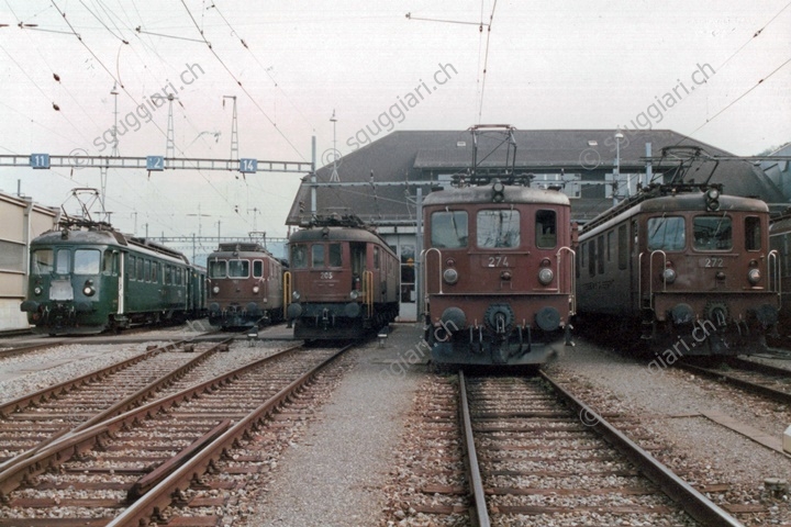 BLS Be 4/4 762, Re 4/4 181, Ae 6/8 205, Ae 8/8 274 e 272