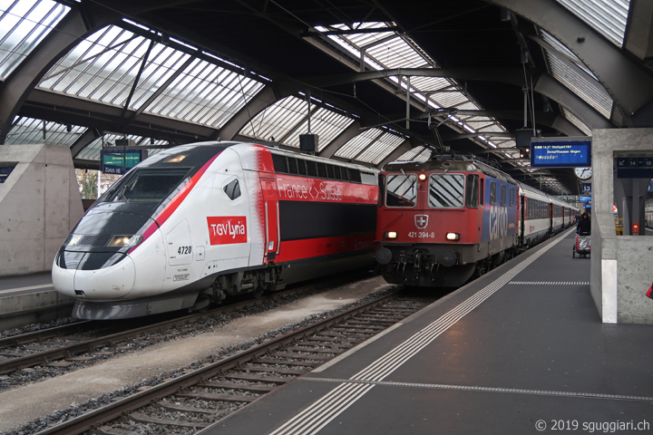 SBB Re 421 394-8 e Lyria TGV 4720