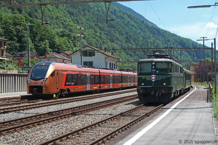 SBB Ae 6/6 11411 'Zug' e SOB RABe 526 018 'Traverso'