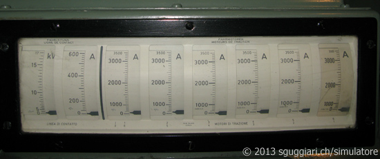 Simulatore Ae 6/6 - Amperometri